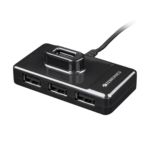 ZEBRONICS 4-PORT USB HUB FOR LAPTOP, PC COMPUTERS, PLUG & PLAY, BACKWARD COMPATIBLE (ZEB-100HB, BLACK)