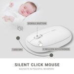 Rapoo M650 Bluetooth Multi-Device Silent Mouse, Cream White, 9 Months Battery Life - Image 3