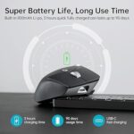 Rapoo MT760L Multi Mode Wireless Mouse 8 Programmable Buttons, 90 Days Battery Life, , 4 Adjustable DPI, Matte Black - Image 2