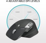Rapoo MT760L Multi Mode Wireless Mouse 8 Programmable Buttons, 90 Days Battery Life, , 4 Adjustable DPI, Matte Black - Image 3