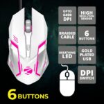 ZEB Keyboard + Mouse Gaming Transformer White - Image 3