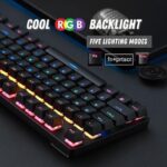 Rspoo V500 Baklit Mech Gaming Keyboard 60 million operations, Adjustable Back Light - Image 4