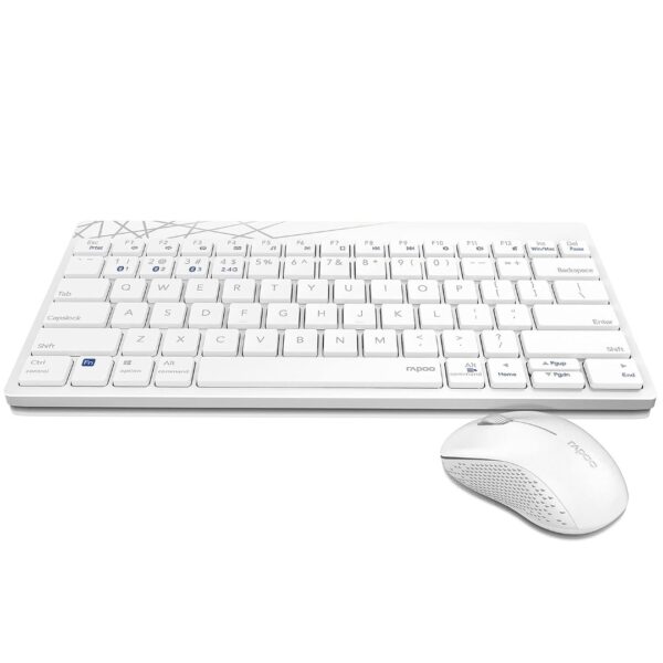 RAPOO 8000M White Combo Bluetooth KEYBOARD & MOUSE