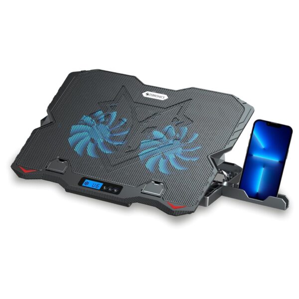 Zebronics A221-ZEB NC5500D Laptop USB Powered Cooling Pad 125mm fans, LED Light