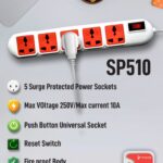 Ideakard SP510 5 Socket Surge Protector