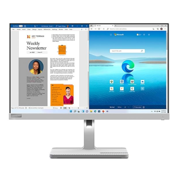 Lenovo L24M-4A Ultra Thin IPS Monitor 23.8 Inch, 100Hz, 1ms MPRT, USB Type-C up to 75W