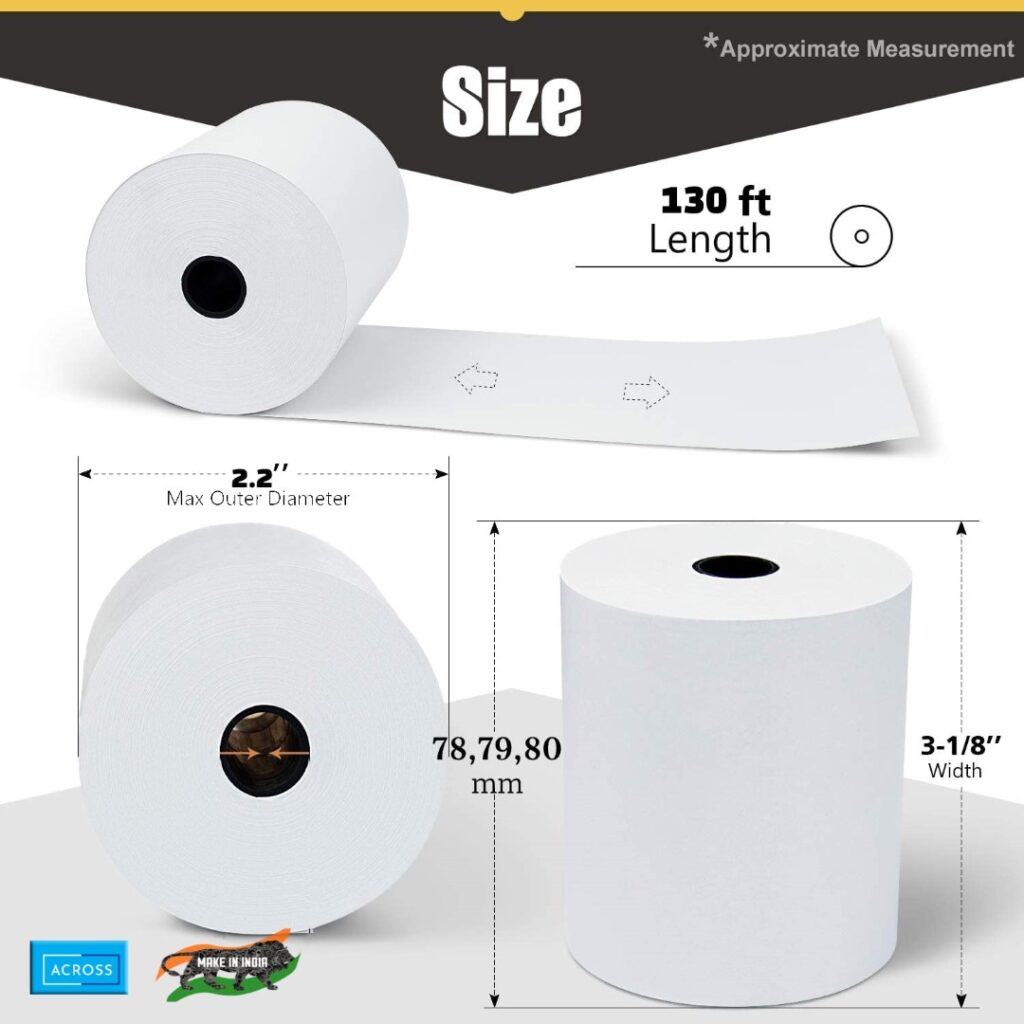 TVS Thermal Paper Roll 3 X 40mtrs(50nos)