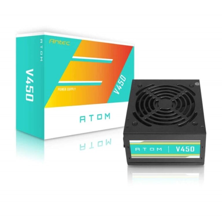 Antec Atom V450 450W Gaming Power Supply – Silent, Stable & Reliable Performance for PCs