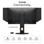 BenQ Zowie XL2546K 24.5-Inch 240Hz Full HD Esports Gaming Monitor with DyAc+, S-Switch & Shield – 1ms, TN Panel, HDMI/DP (Grey) - Image 3