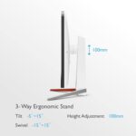 BenQ MOBIUZ EX3210U 32-Inch 4K UHD IPS Gaming Monitor | 144Hz, 1ms, HDMI 2.1, PS5 Compatible, HDR600, FreeSync Premium Pro, treVolo Speakers, Eye-Care, USB Hub, Remote (White) - Image 3