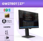 BenQ GW2780T 27" Full HD IPS Eye-Care Monitor with Height Adjust, Ultra-Slim Bezel, HDMI, DP & Speakers – Ergonomic Design for Work, Study & Comfort (Black) - Image 5