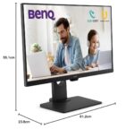 BenQ GW2780T 27" Full HD IPS Eye-Care Monitor with Height Adjust, Ultra-Slim Bezel, HDMI, DP & Speakers – Ergonomic Design for Work, Study & Comfort (Black) - Image 9
