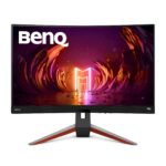 BenQ MOBIUZ EX2710R 27-Inch QHD 165Hz Curved IPS Gaming Monitor | 1ms, HDR400, FreeSync Premium Pro, 1000R, treVolo Speakers, HDMI, DP, USB Hub, Eye-Care, Remote (Metallic Grey)