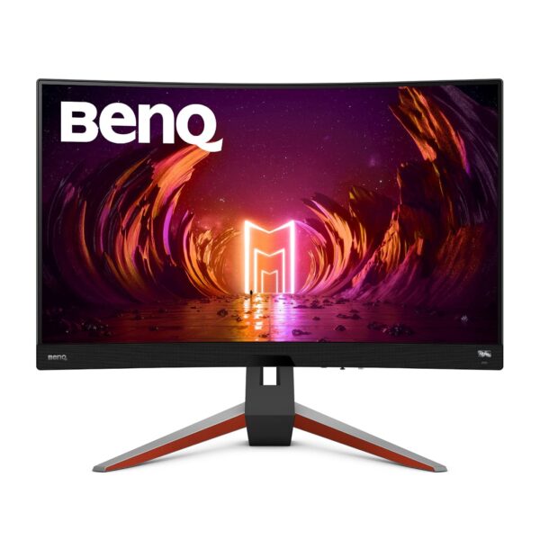 BenQ MOBIUZ EX2710R 27-Inch QHD 165Hz Curved IPS Gaming Monitor | 1ms, HDR400, FreeSync Premium Pro, 1000R, treVolo Speakers, HDMI, DP, USB Hub, Eye-Care, Remote (Metallic Grey)