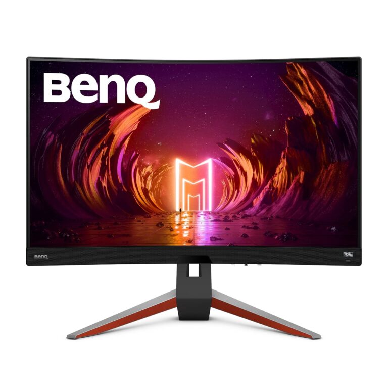 BenQ MOBIUZ EX2710R 27-Inch QHD 165Hz Curved IPS Gaming Monitor | 1ms, HDR400, FreeSync Premium Pro, 1000R, treVolo Speakers, HDMI, DP, USB Hub, Eye-Care, Remote (Metallic Grey)
