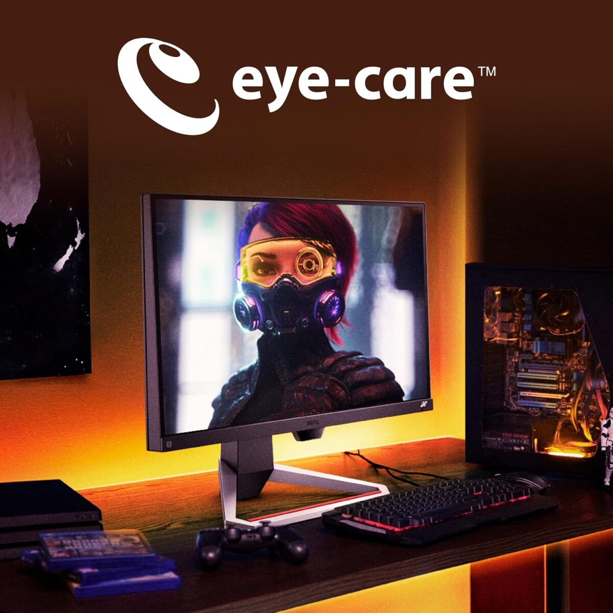 BenQ MOBIUZ EX2710S 27" 165Hz Full HD IPS Gaming Monitor with HDRi, FreeSync Premium, Height Adjustable Stand, Eye-Care Tech & Built-in Speakers – Bezel-Less Display (Dark Grey) - Image 3